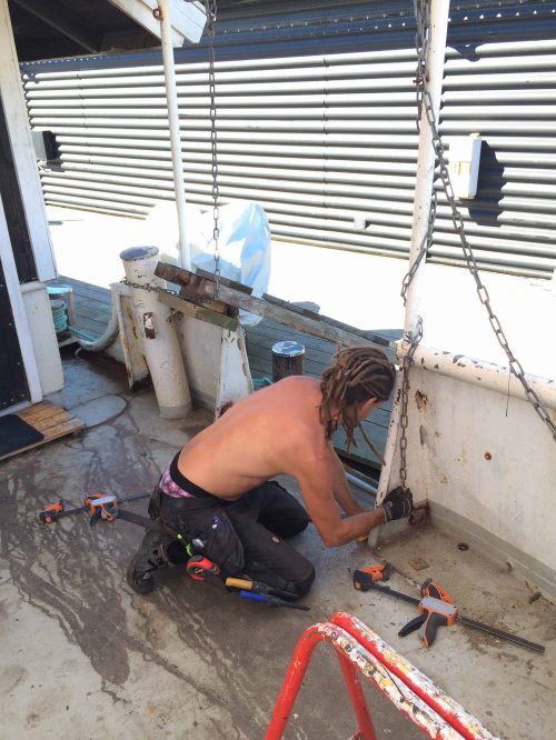 Fixing the gangway
