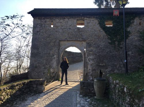 Mike outside Bled castle