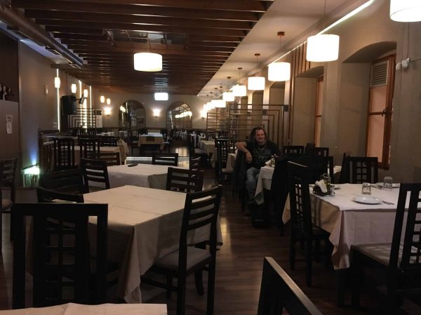 Empty restaurant at low season