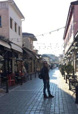 Mike on one of the streets in Ioannina