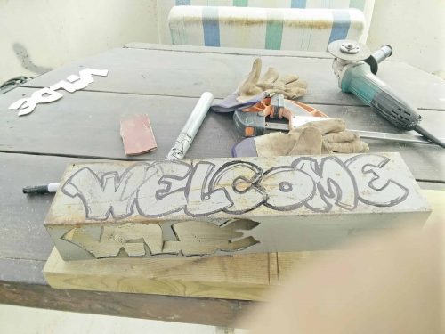 Making a welcome sign