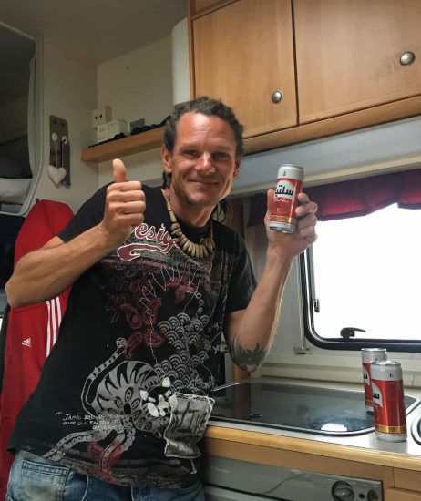 Mike with the 24cl beer